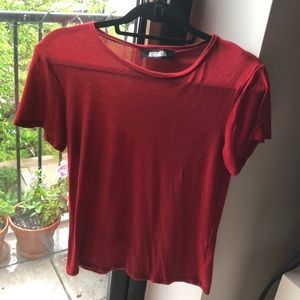 Reformation relaxed red tee